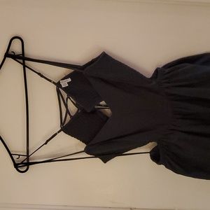 American Eagle Black Cut-Out Dress